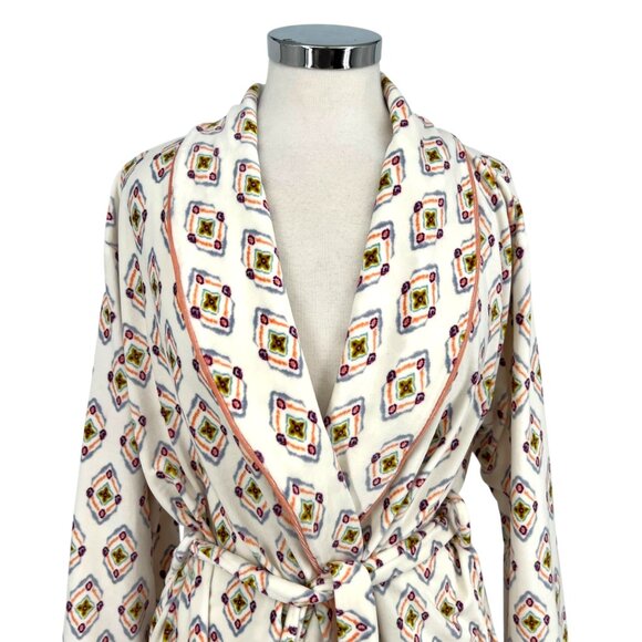 World Market Boho Patterned Kimono Cozy Robe White Multicolor One Size - Picture 3 of 12